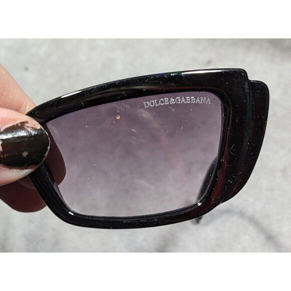Dolce & Gabbana 2092 Black Retro Cateye Sunglasses Made In Italy - Picture 2 of 8